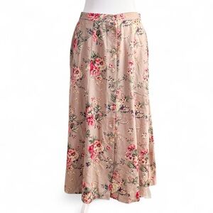 Koret Floral Beige Maxi Skirt